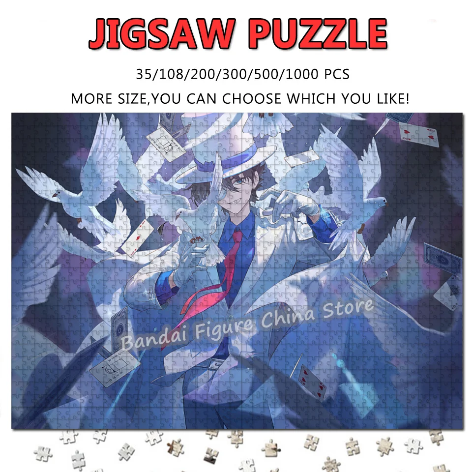 

Наборы для самостоятельной сборки пазлов «Детектив Конан» с Куробой Кайто, 108/200/300/500/1000/1500 элементов, японское аниме, антистресс-игрушки, подарки