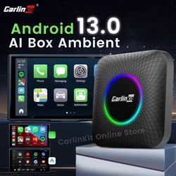 Carlinkit-ワイヤレスアダプター付きテレビボックス,Android 13,8コア,CarPlay,YouTube,netfilx,iptv,Spotifyをサポート