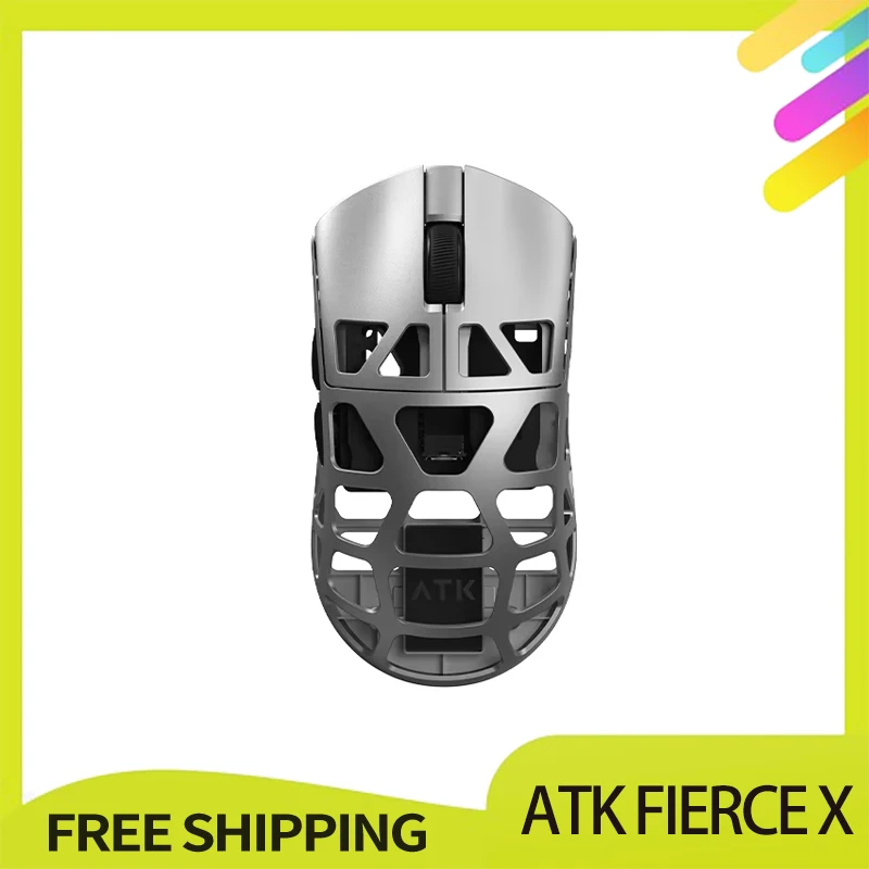 ATK FIERCE X Mouse Dual Mode Wireless Gaming Mouse 8KHz Polling Rate Hollow Out Custom PAW3950 Magnesium Alloy Mice PC Accessory