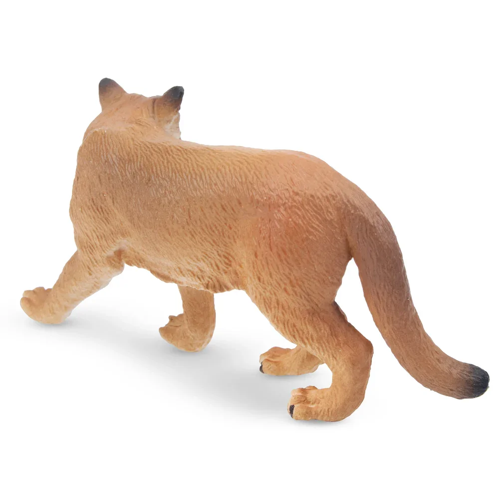 Toymany シミュレーションクーガー野生動物動物モデルおもちゃミニフィギュア人形アクション置物おもちゃ子供のギフトケーキ装飾
