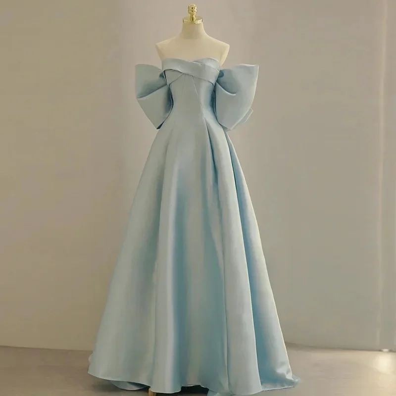Maßgeschneiderte klassische Charmeuse-Schleife, drapierte Falte, A-Linie, herzförmige lange Kleider, maßgeschneiderte Anlasskleider, exquisite Größen erhältlich