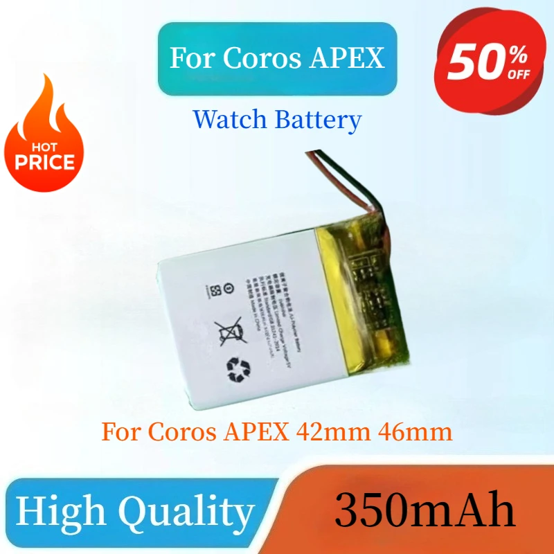

High Quality 350mAh Replacement Smart Watch Battery For Coros APEX 42mm 46mm Brand-New