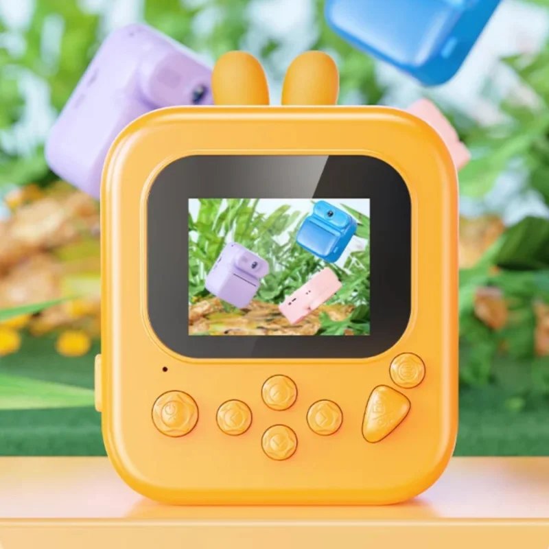 Câmera Instantânea HD para Crianças com Impressora, Timer, Fotos e Vídeos, Presente para Estudantes, Gravador de Vídeo Portátil