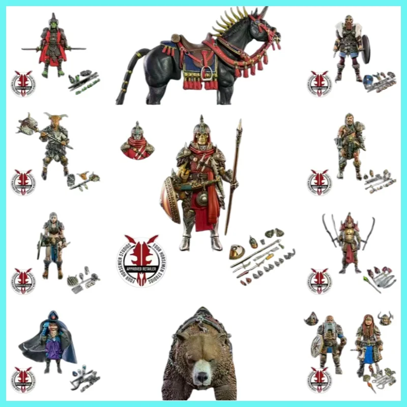 

Набор из 2 шарнирных фигурок Four Horsemen Mythic Legions: Астерий (Лучник в фиолетовом плаще) и Дварф, а также другие коллекционные игрушки-сюрпризы