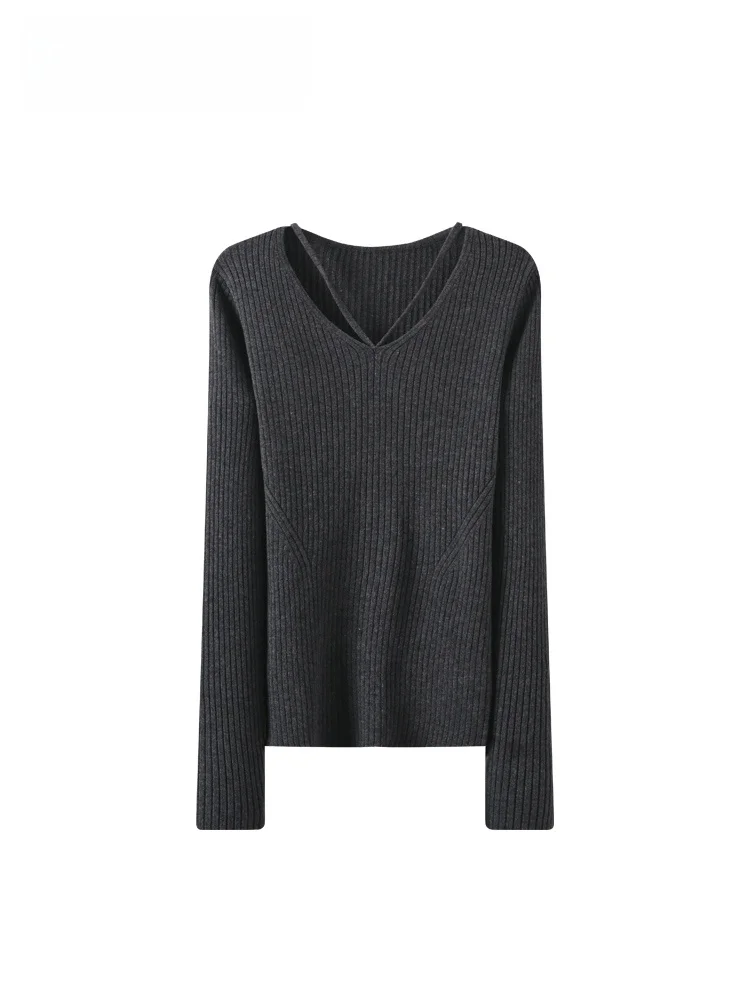 

plus Size Women's Long Sve V-Ne Base irt Autumn Winter New Sle Slimming Top Trendy Meat Covering Clothes for Younger...