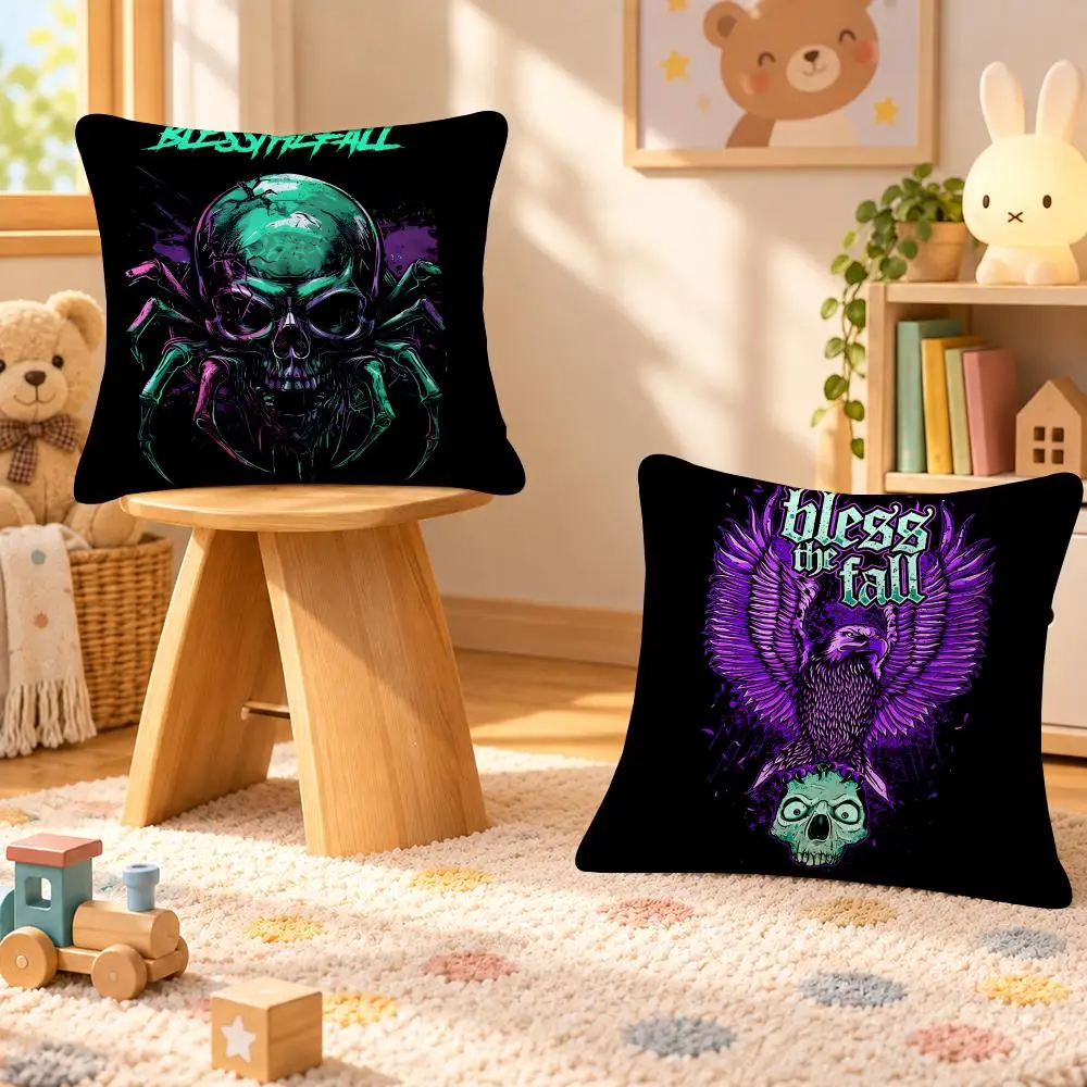 Band Blessthefall Metalcore Emo Decor Cushion Cover Personalized Decorative Living Room Home Sofa Bedroom Office Car Decor