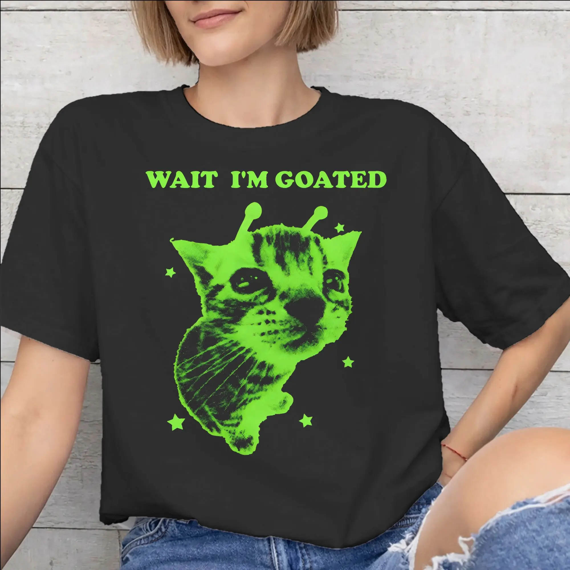 All Seasons Wait I'M Goated Funny Meme T Shirt for Men Women  100% Cotton T-shirts Short Sleeve Clothes