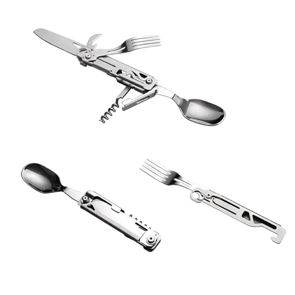 

Useful Impact Resistant Safe High Hardness Stainless Steel Disassembly Outdoor Fork Spoon Cutter for Outdoor