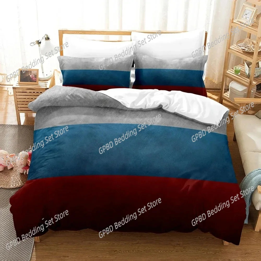 

3D Print Russian Flag State Insignia Comfortable Duvet Cover Pillowcase Bedding Set Children Bedroom Decoration Home Textile