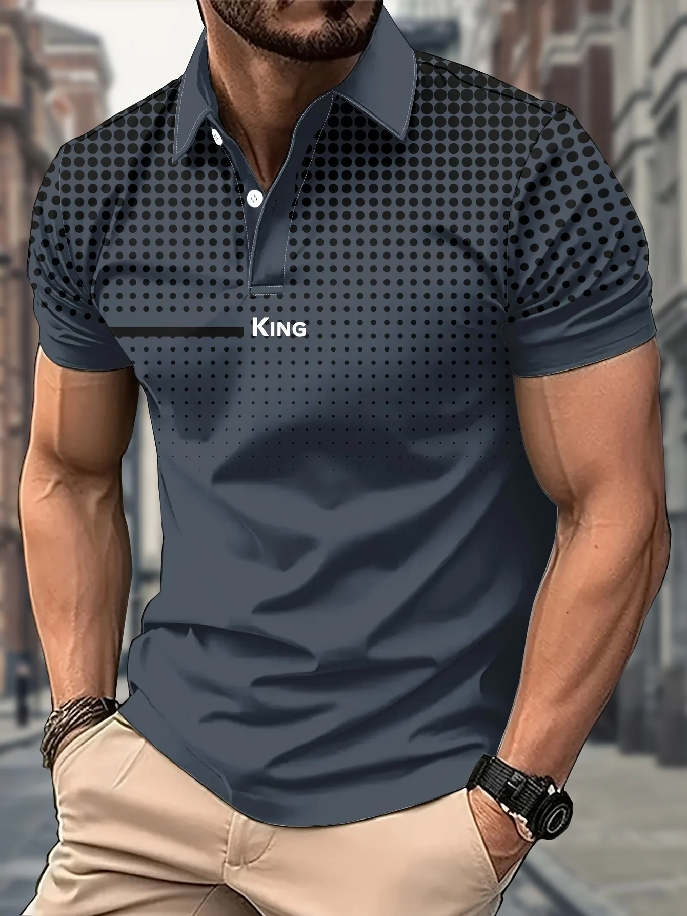La nueva camiseta POLO de verano 2025 para hombre es una colección de ropa informal sencilla y estampada a la moda