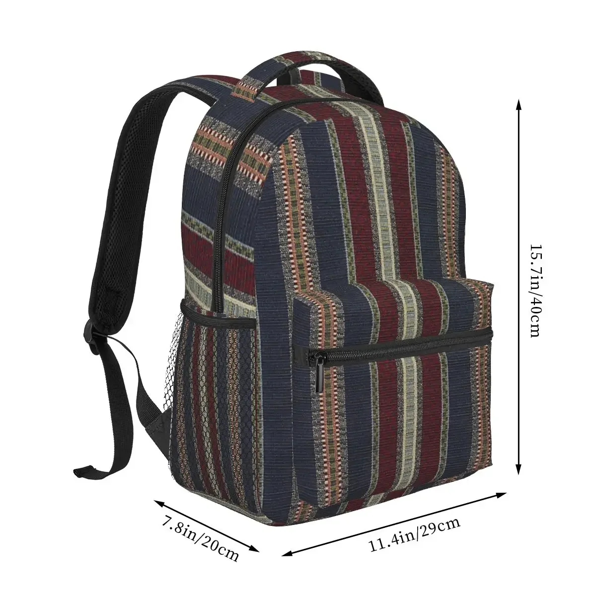 Navy Stripe Burgundy And Dark Blue Backpacks Boys Girls Bookbag Students School Bags Cartoon Laptop Rucksack Shoulder Bag