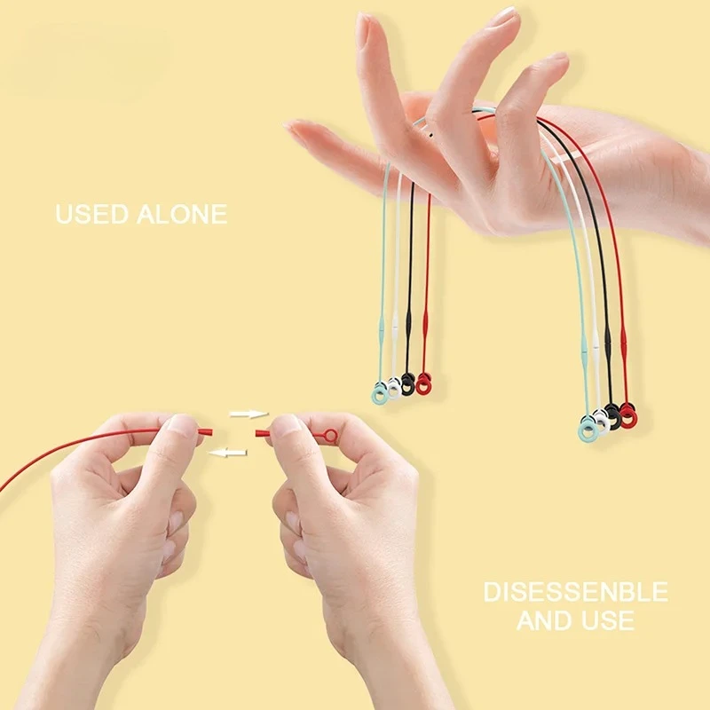 Magnetic Earplug Lanyard Tensile Safety Rope Anti Lost Silicone Cord Holder for Detachable Ear Plugs Travel Sport