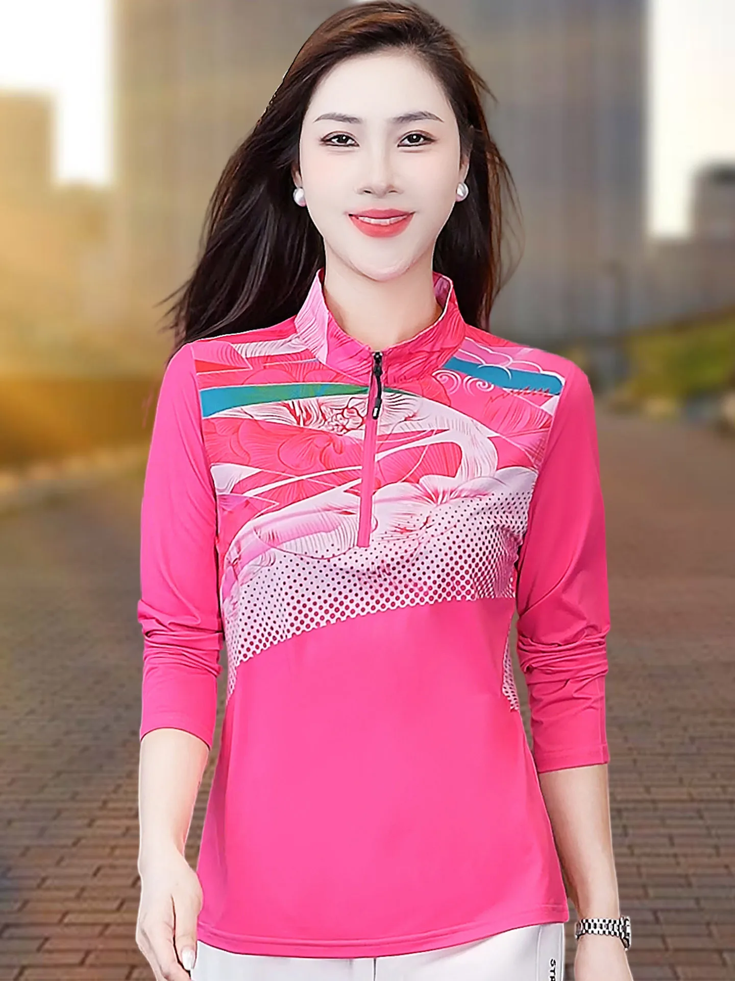 

Весенне-осенняя женская облегающая одежда для бега Fitn Dance Long Sve, спортивная одежда для квадратных танцев, повседневная спортивная одежда...