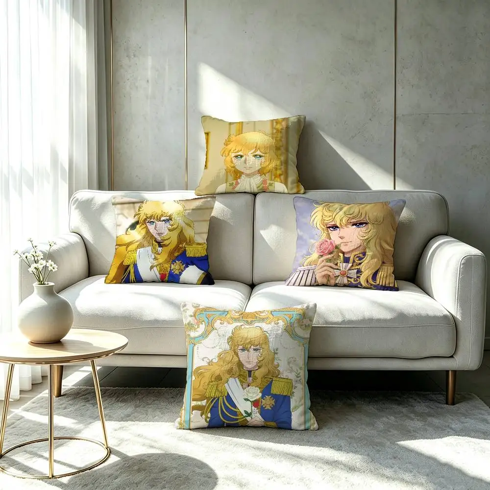 Rose of V-versailles Lady Oscar Pillow cover Soft Microfiber Pillowcase Home Sofa Decor Surprise Decorative printed.