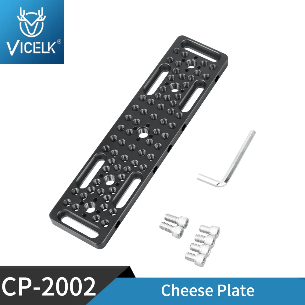 

VICELK CP2002 Multi-Purpose Switching Cheese Plate with Built-in ARRI Locating Holes For Camera Cage Rig Expansion Mounting