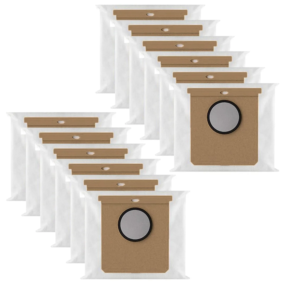 12Pack Dust Bags For Eufy L50 SES L60 SES Vacuum Cleaner Self-Emptying Dock, For Conga Home 1000,8090 Ultra,9090AI