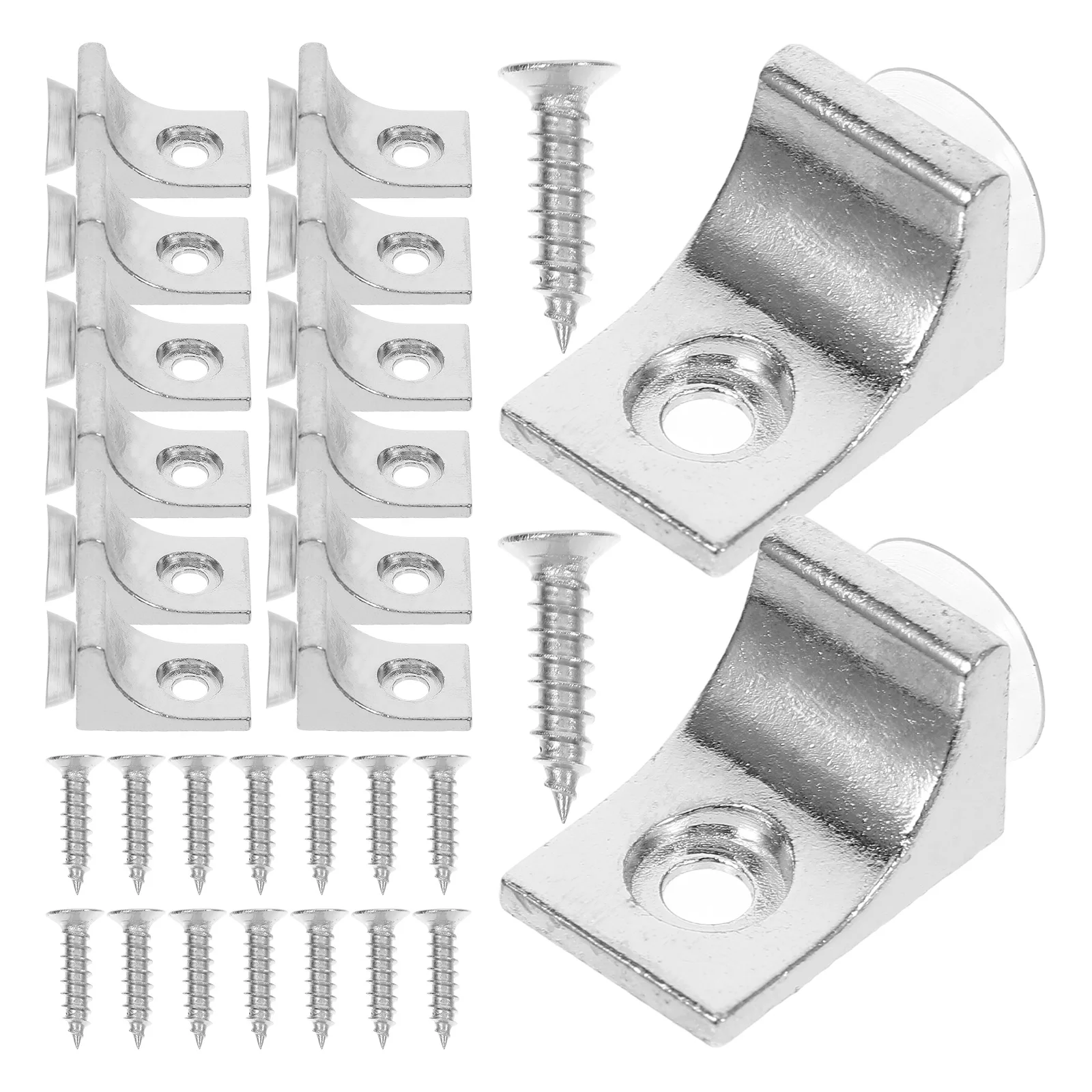 

20pcs Shelf Brackets Heavy Duty Metal Triangle Design Glass Shelves Furniture Support Easy Installation Durability Stability