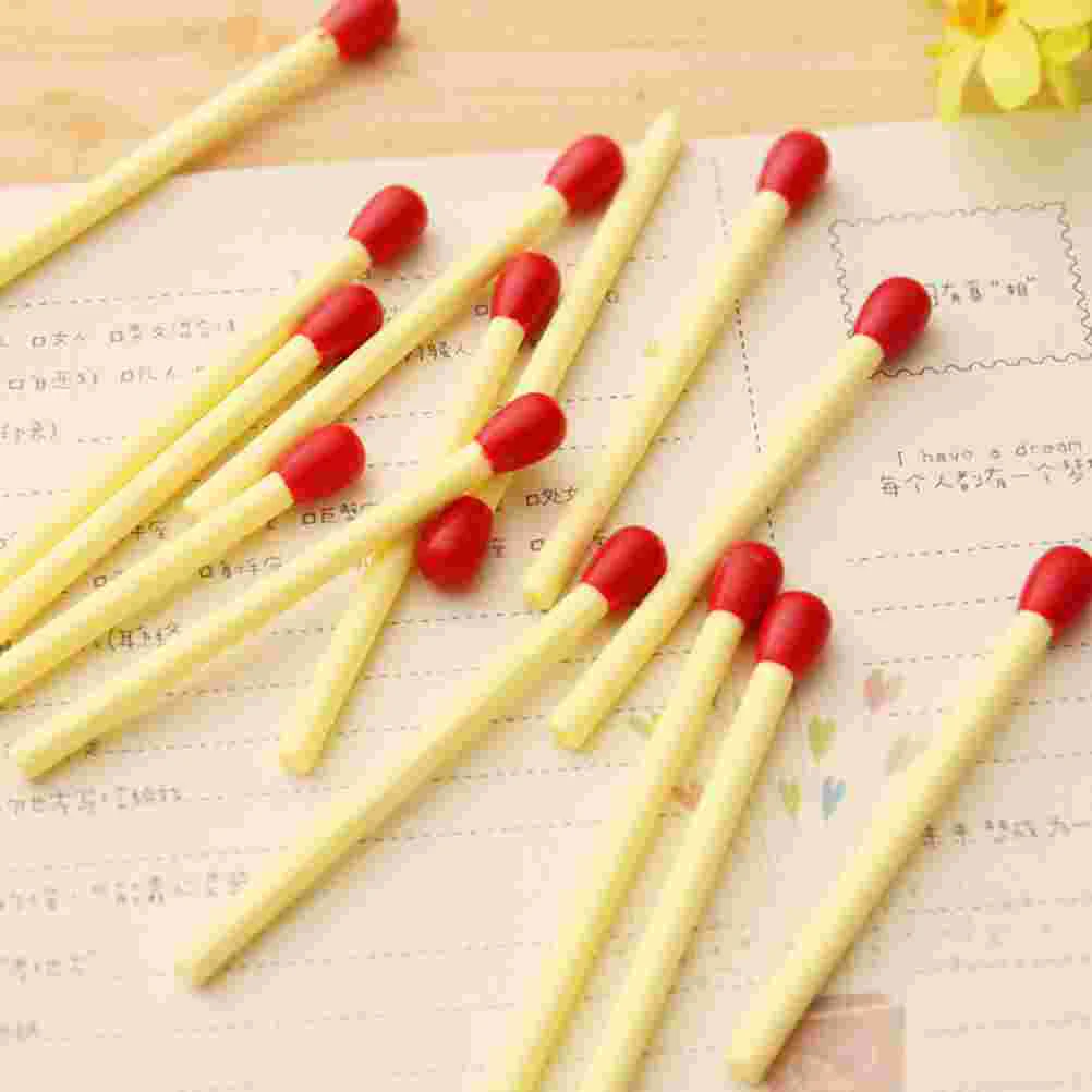 40 Pcs Match Ballpoint Pen Pens Plastic Modeling Decorative Writing Student Shaped Child