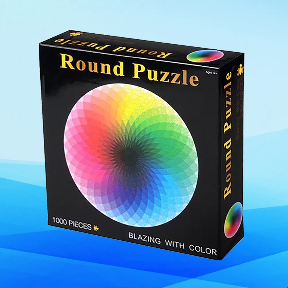 

1000 Pieces Round Puzzle Premium Color-Accurate Precise Cut Jigsaw Educational Brain Teaser for Kids Adults Family Fun Learning