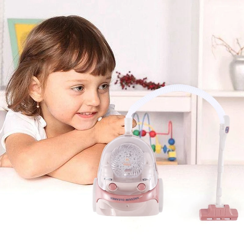 Household Simulation Aspirador Elétrico, Pequenos Eletrodomésticos para Crianças, Brinquedos de Cozinha Conjunto para Meninos e Meninas, YH129-4SE