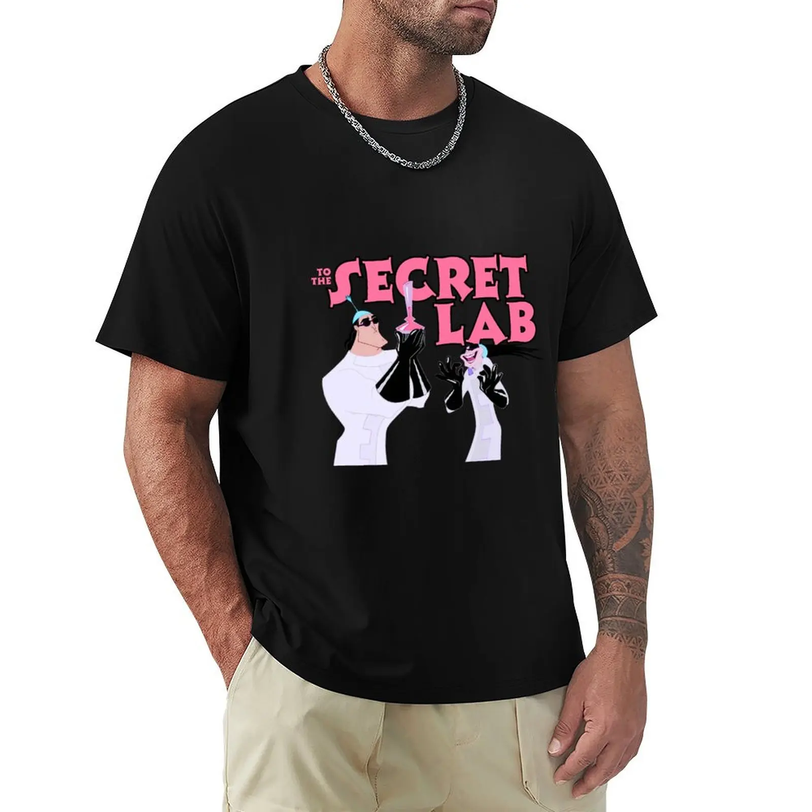 

To the Secret Lab! Ft Yzma and Kronk T-Shirt Luxury man funny meme t-shirts vintage men graphic t shirts