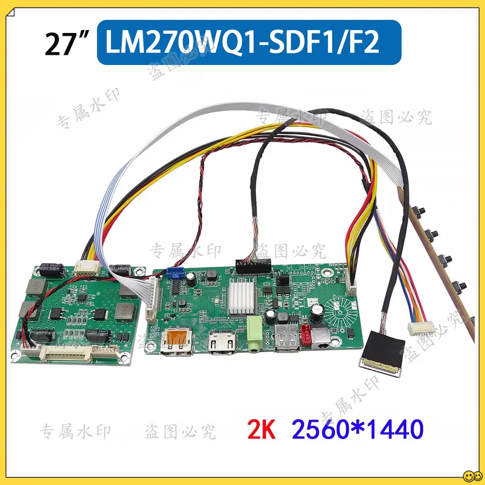 

2K eDP LCD driver board kit for 27" LM270WQ1-SDF2/LM270WQ1-SDF1 DP HDMI signal input 2560*1440
