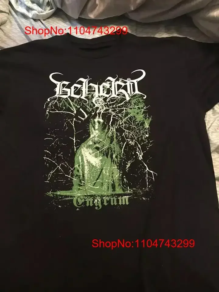 Beherit Band For Fans camiseta negra de algodón de tamaño completo vintage gráfico lavado Unisex ligeramente estirado moda streetwear