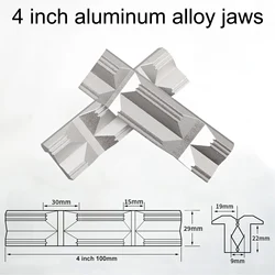 1 Pair V-clip CNC Milling Steel Vise Hard Jaw Fixture V-Type Jaw Aluminum Alloy 4 Inch 5 Inch 6 Inch 8 Inch V-clip