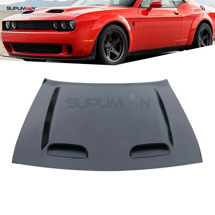 SUPUMAN carbon fiber hood Performance Front bumper grille kit for dodge challenger hood hellcat style body kit accessories 2015+