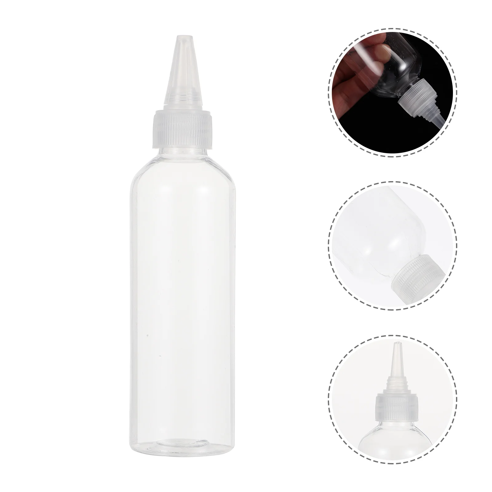 20 Pcs Squeeze Dispenser Transparent Mini Containers Plastic Liquid Pointed Mouth Travel