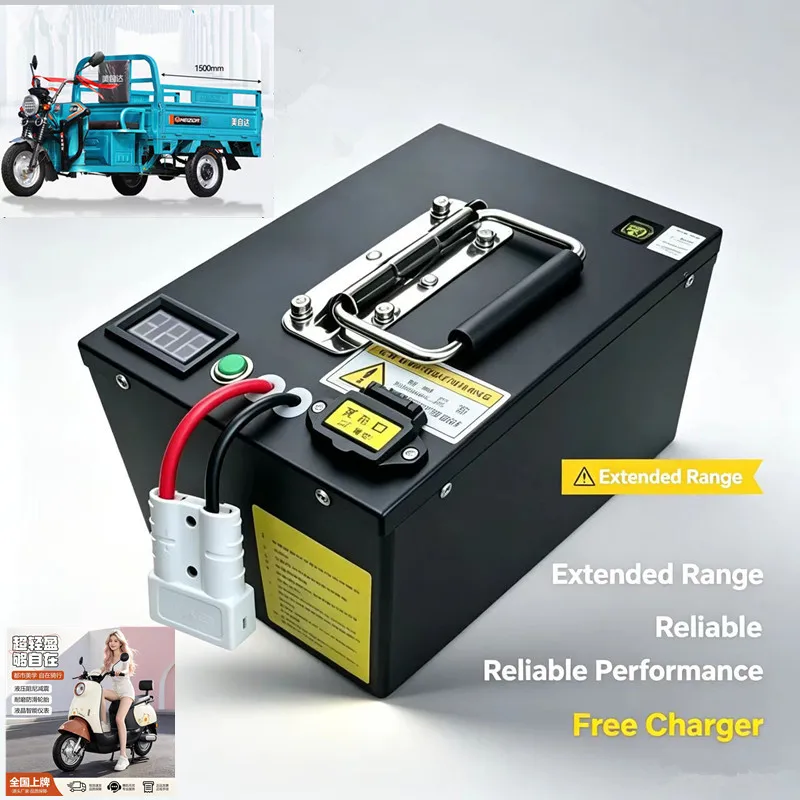 72V High Capacity Battery 35AH-150AH for Electric Bicycles And Electric Tricycles Long-Range Electric Vehicle Battery
