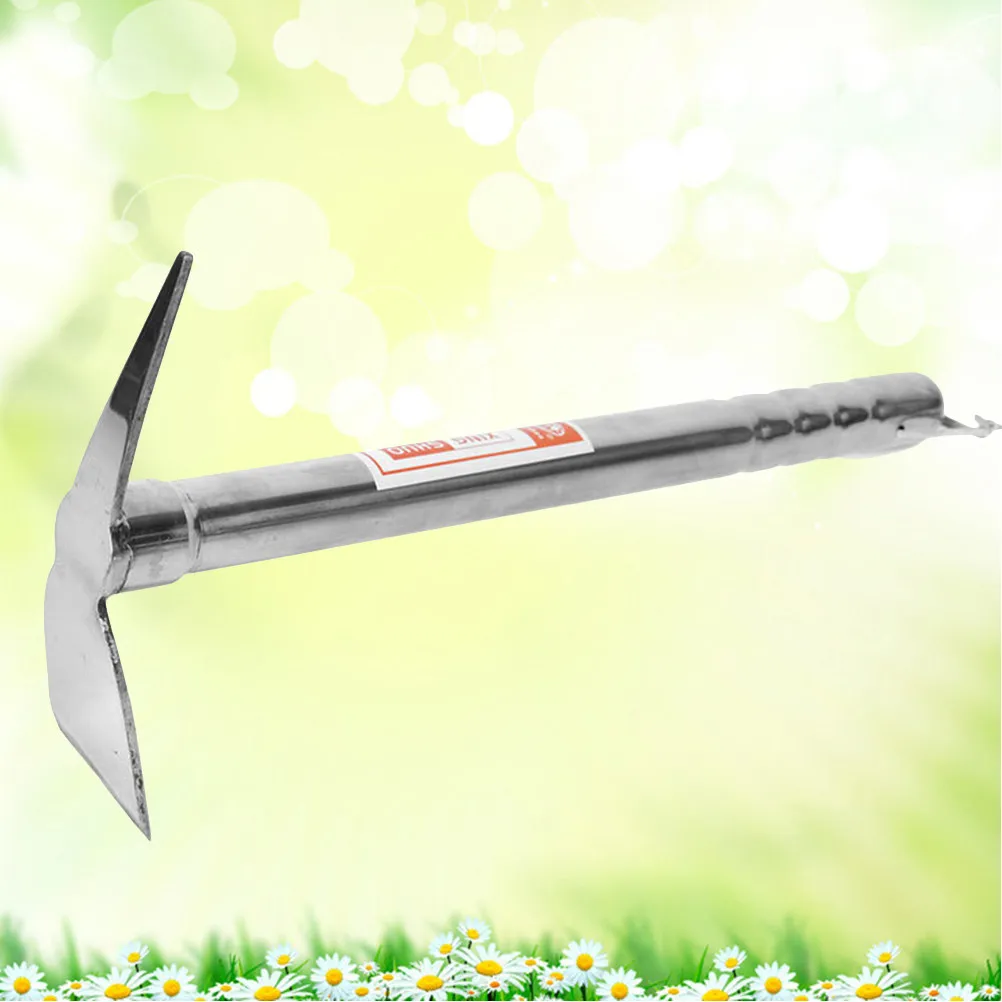 

Прочная мотыга из нержавеющей стали с эргономичной ручкой для садовых работ, двойного назначения, легкая и портативная конструкция