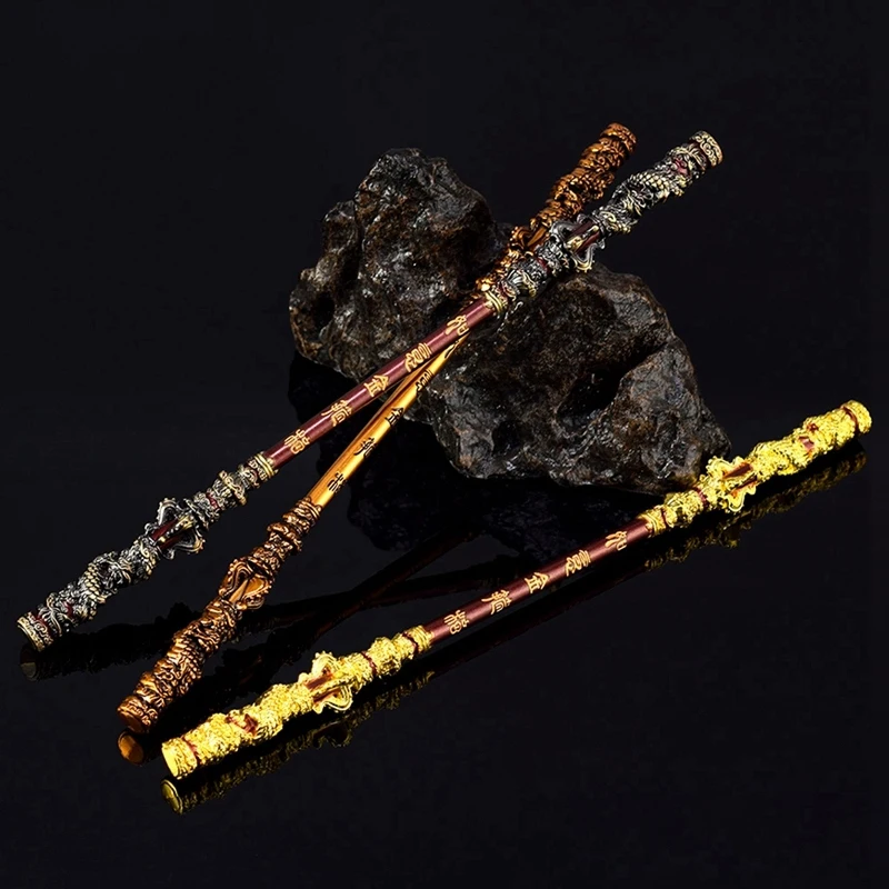 22cm Black Myth WuKong Game Ruyi Golden Cudgel Metal Handicrafts Sun Wukong Monkey King Weapon Game Peripherals Children's Toys