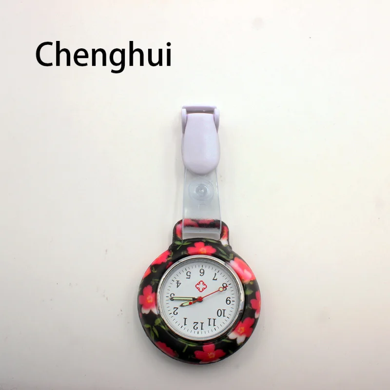 In Stock Silicone Quartz Nurse's Watch Hospital Supplies Girls' Watch Pocket Watch Chest Watch a Small Watch Luminous Nurse's Wa