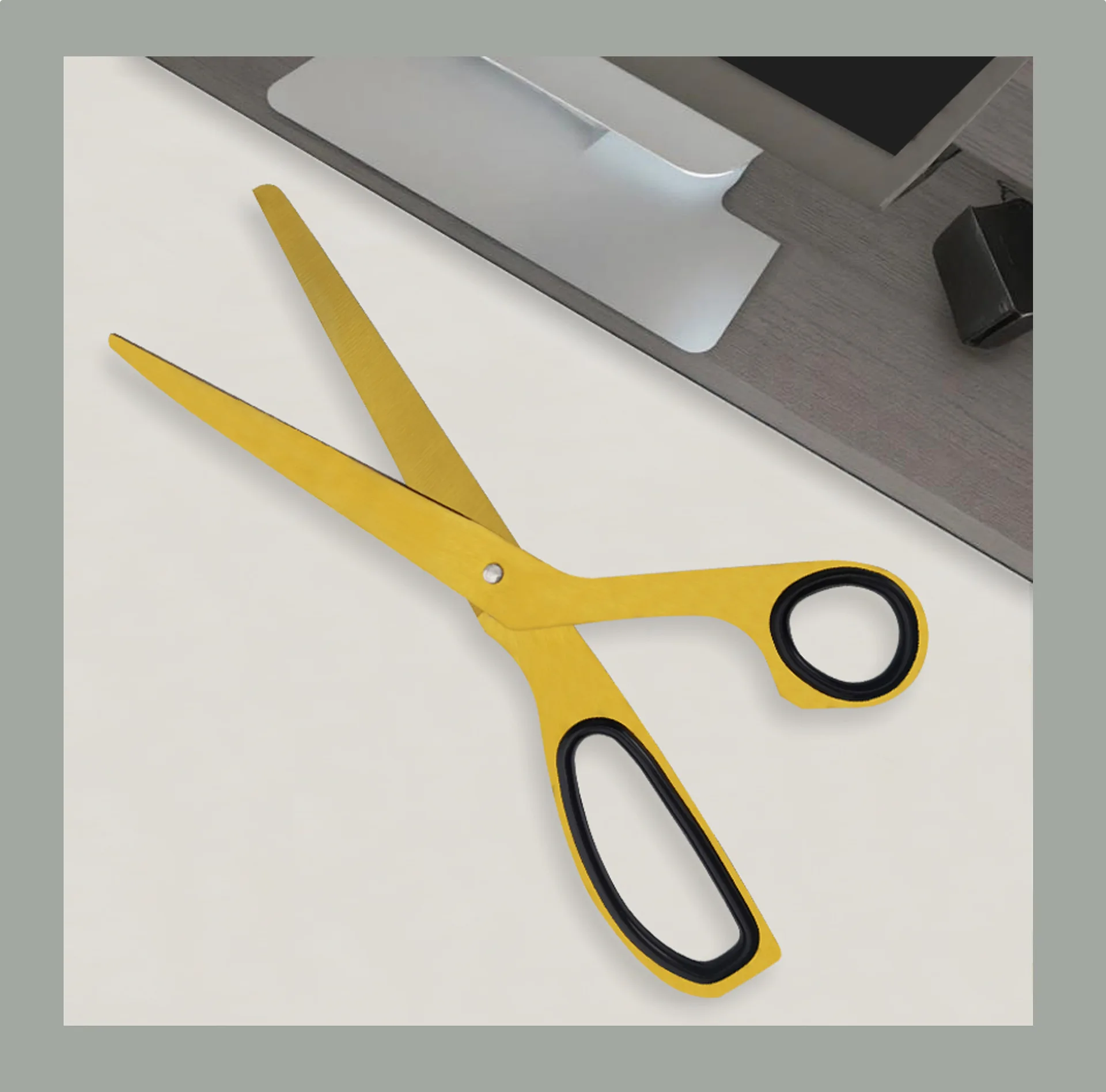 مقص ذهبي من الفولاذ المقاوم للصدأ 20 سم حاد للمكتب والمنزل والمدرسة أدوات مكتبية حرفية من ورق الكرافت أداة قطع الأكمام #5