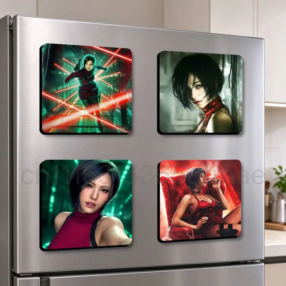 R-Resident E-Evil 4 Ada Wong 75x75mm Frigerator Magnet Square Stickers Personalize Fridge Refrigerator Wall Door Decoration
