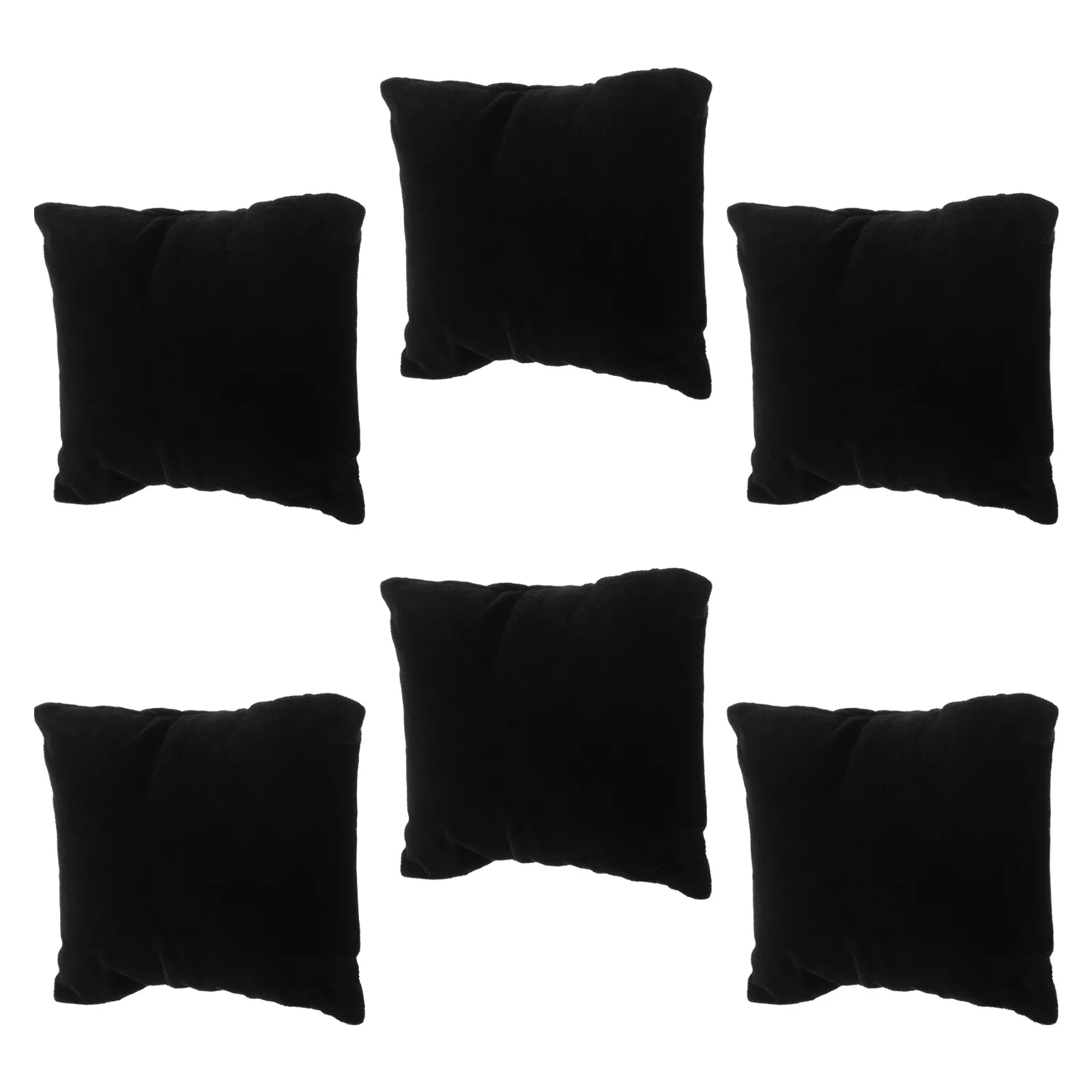 

6 pcs Black Jewelry Display Pillow Bracelet Bangle Watch Holder Chain Organizer Stand For Jewelry Storage Collection