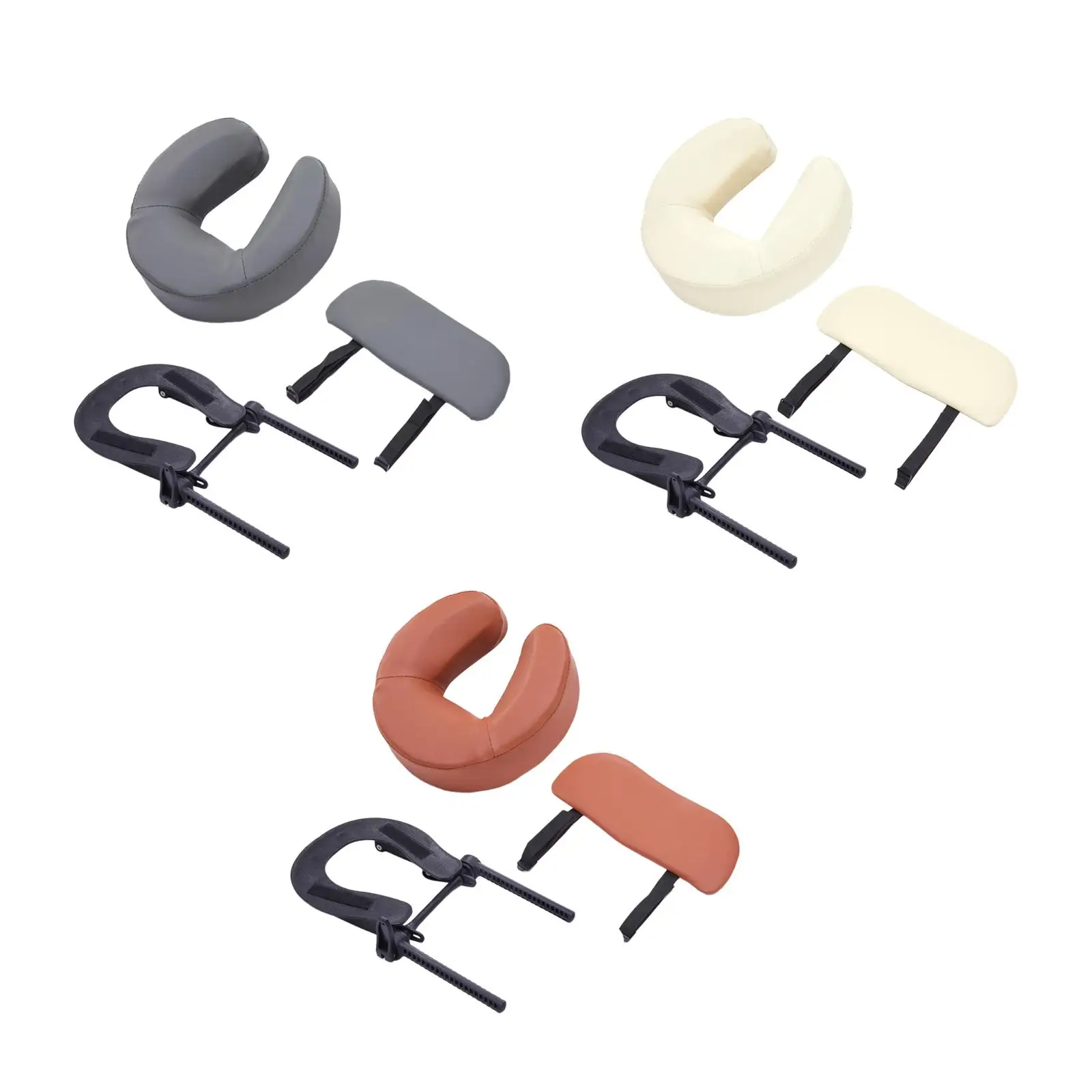 Ergonomic Massage Table Face Cradle Adjustable Headrest Pillow U Shape Support for Beauty Salon Bed