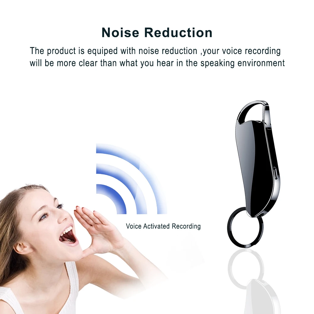 V11 Smart Audio Mini Voice Recorder 32GB 64GB USB Drive Voice Activated Dictaphone Keychain Audio Recorder for Meeting Business