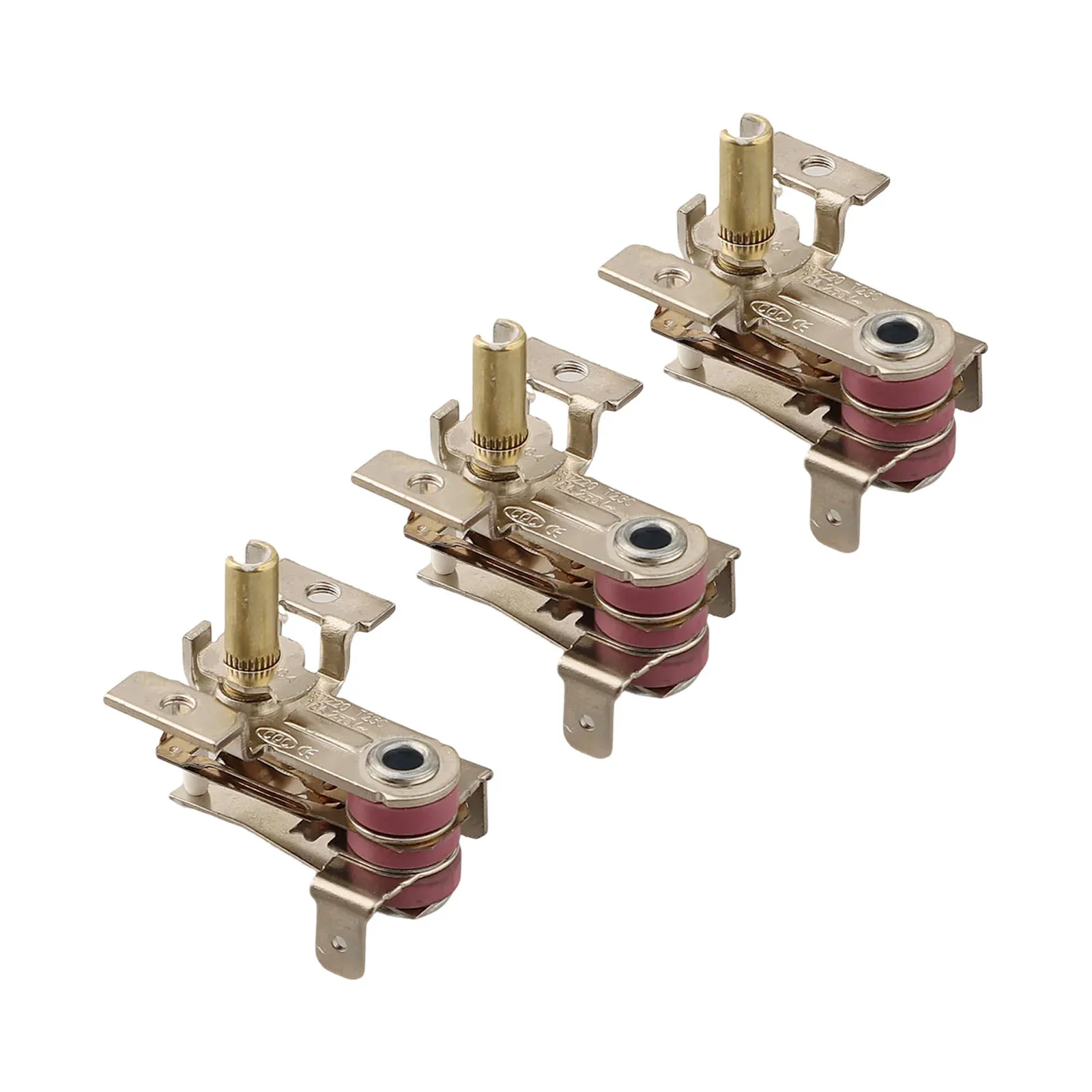 3 Pack Temperature Control Switches Adjustable Thermostat for Elextric Heater and Cooking Appliances Rated AC 250V 16A