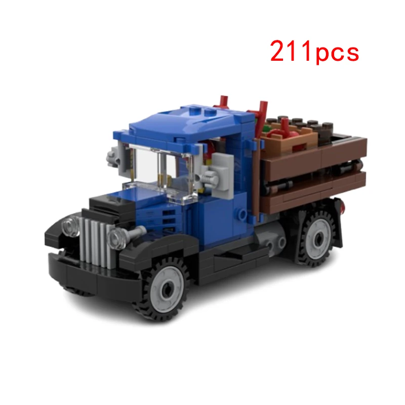 Spot MOC-5823 Agricultural Truck Small Car Assembly Puzzle DIY Toy Model Ornament Gift