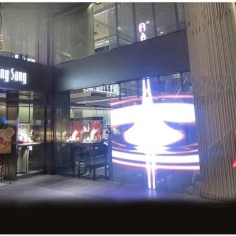 High brightness indoor/outdoor P3.91-7.81 mm transparent LED display/screen/billboard/advertising exhibition hall poster - view 4
