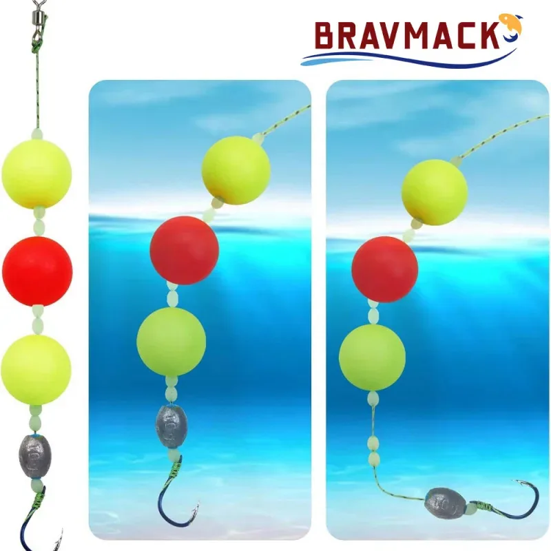 BRAVMACK 20 قطعة رغوة عالية الوضوح الصيد يطفو دائم الإسفنج بوبرز معدات صيد الأسماك في الهواء الطلق المياه العذبة والمياه المالحة