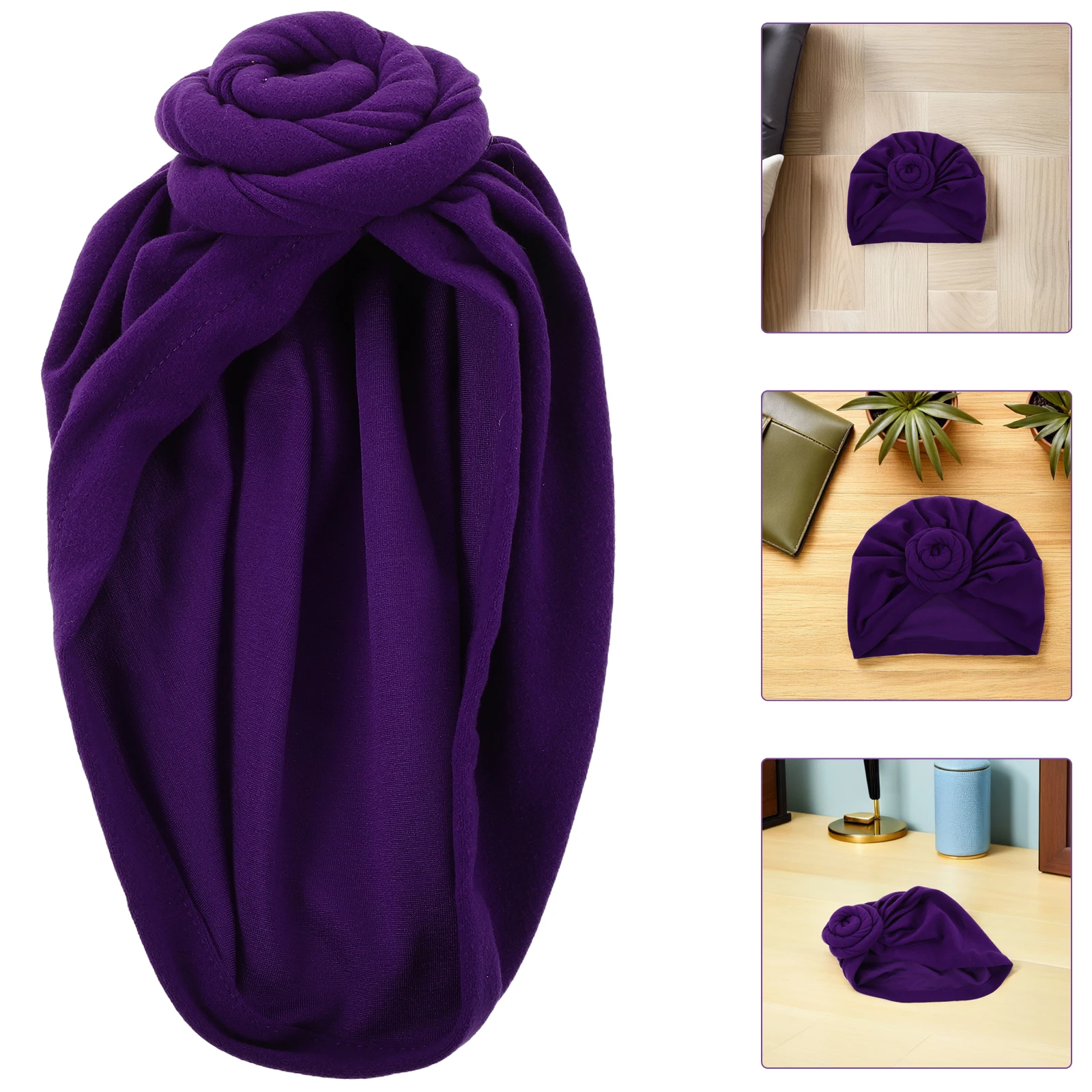 

Women Hats African Pre Tied Headscarf Hair Wrap For Women Stretchy Colorful Cap Elegant African Pattern Head Wraps Bonnet Turban