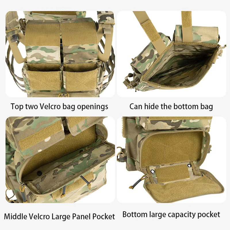 VOTAGOO Pouch Zip on Panel JPC2.0 SPC AVS Zipper Water Bag Supports Backpanel Pack