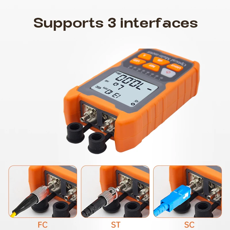 Topulan Optical Power Meter Red Light All-In-One Portable Handheld Mini High-Precision Red Light Pen Fiber Optic Tester