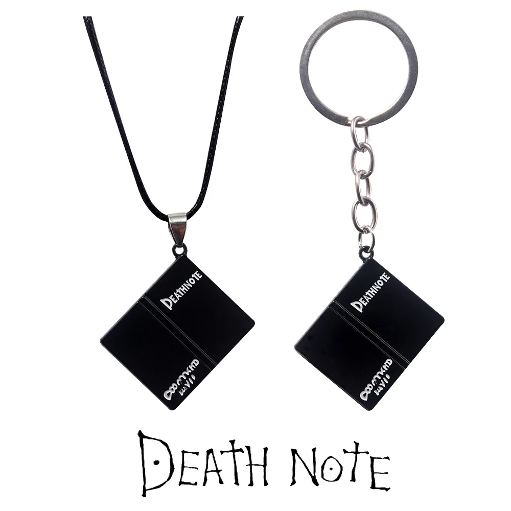 Novel  Anime DEATH NOTE Keychain L Figure Pendant Keychains Bracelet Necklace Earrings for Women Men Keyring Jewelry Gift