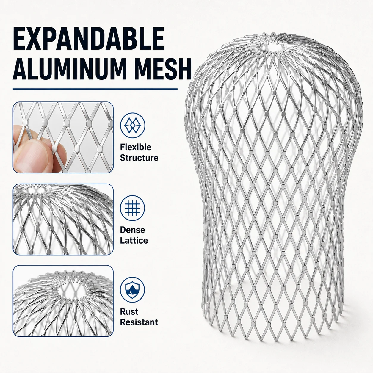 Metal Gutter Guard Mesh Roof Drain Leaf Trap Downpipe Cover for Rainwater Pipes Debris Mud Protection Outdoor Pond Use Tool Set - view 3