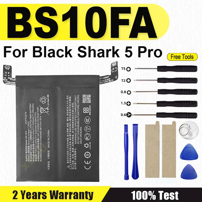 

Аккумулятор BS10FA для Xiaomi BlackShark Black Shark 5 Pro 5Pro, сменный аккумулятор для телефона Blackshark + бесплатные инструменты