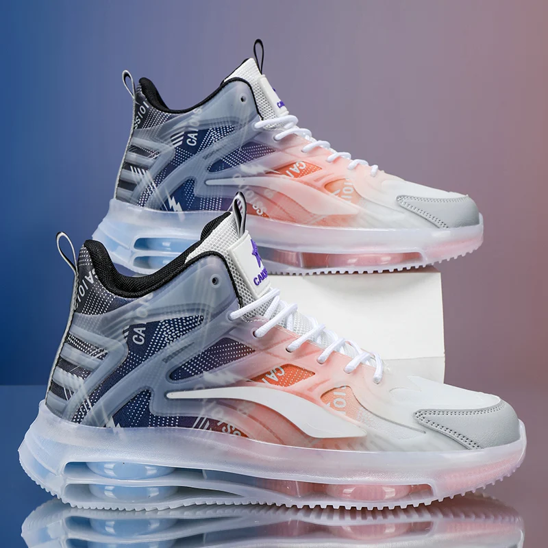 

Men's High-Top Casual Sneakers, Couple Color Matching Lace-Up Outdoor Shoes, Durable Soles, All-Season Comfort Suitable for Hiking, Running, and Urban Street Wear, Casual Walking Sneakers, Running Shoes, Men's Shoes